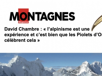 L’alpinisme est une expérience et c’est bien que les Piolets d’Or célèbrent cela