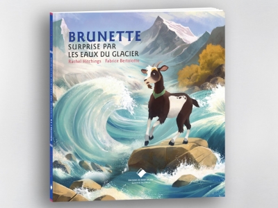 Brunette surprise par les eaux du glacier